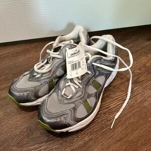 Adidas grey and green trainers